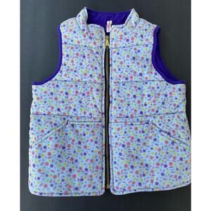 Hanna Anderson Reversible Winter Vest Floral‎ Purple Size Eur 120 US 5T